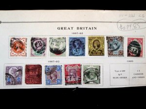 GREAT BRITAIN - SCOTT# 111-132 - CS - USED - CAT VAL $274.85