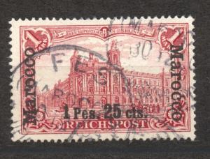 Morocco, Michel # 16 II, VF ++ used, signed Jaeschke-L., BPP