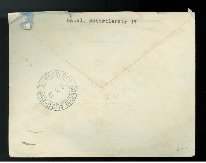 1932 Switzerland Graf Zeppelin  Cover to Brazil