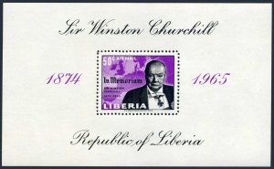 Liberia C171,MNH.Michel 647 Bl.37A. Sir Winston Churchill,1966.Map of Europe.