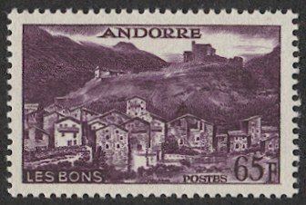 ANDORRA (French) Sc 140  Mint NH cv $12 - Village buildings