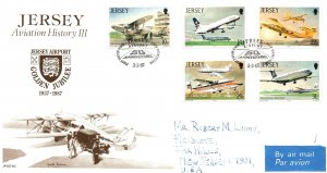 FIRST DAY COVER JERSEY AVIATION HISTORY PART III 1987