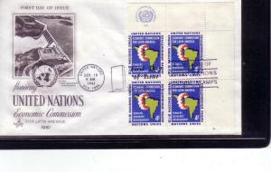 United Nations FDC Sc.# 93 Economic Commission (Dam)   L212