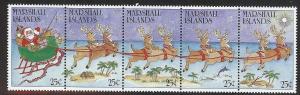Marshall Islands Sc 199a MNH ( 1988 ) Strip Sc 195-199