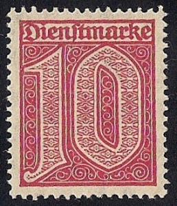 Germany #O2 10PF Numerials Stamp M OG NH EGRADED XF 90 XXF