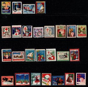 Early Vintage X-mas Seal Collection 1918-1943 Mixed Condition Set/27 26Different