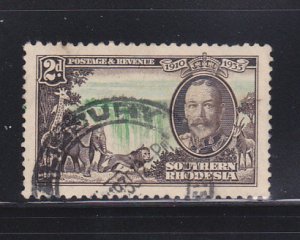 Southern Rhodesia 34 U Victoria Falls, George V (A)