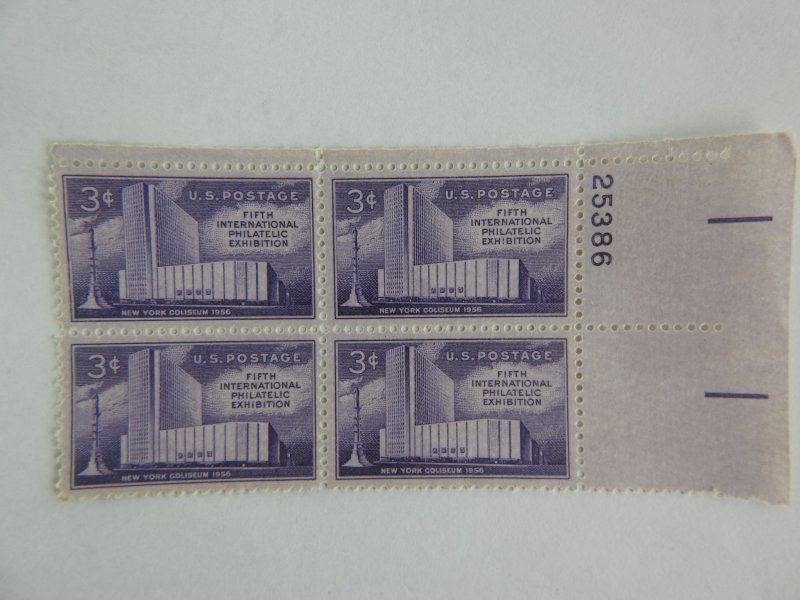 U. S. #1076  Plate Block  Mint  OG  NH