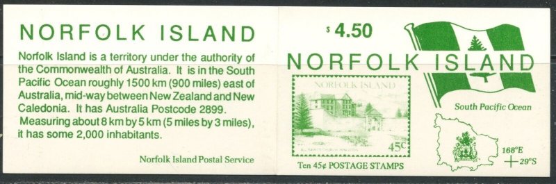NORFOLK ISLAND Sc#533 1993 Tourism Strip of 5 in Booklet of 10 OG Mint NH