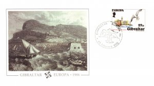 Gibraltar, Worldwide First Day Cover, Europa, Birds, Art
