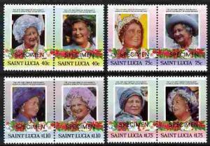 St Lucia 1985 Life & Times of HM Queen Mother (Leader...