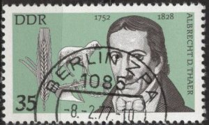 Germany DDR 1794 (used cto) 35pf Albrecht D. Thaer, agronomist (1977)