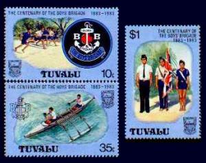 Tuvalu  Sc#204-206 Boy Brigade Centenary MNH