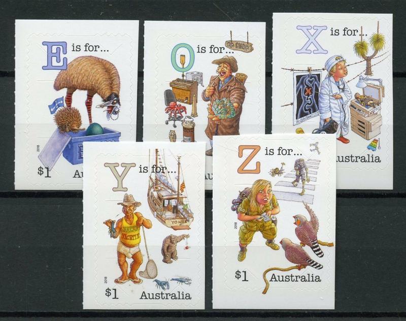 Australia 2018 MNH Fair Dinkum Alphabet Pt 4 5v S/A Set Birds Cultures Stamps 