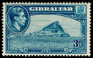 GIBRALTAR SG125, 3d light blue, M MINT. Cat £38. P13½.