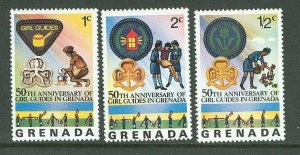 Grenada # 724-726 Girl Guides   (3) Mint  NH