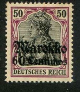 Germany Offices Morocco SC# 52 Germania o/p 60c on 50pf mint hinged