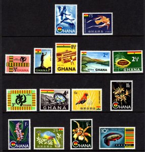 Ghana #48-60, C1-C2  MNH (Full Set)