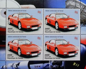 50TH ANNIVERSARY OF FERRARI CAR MANUFACTURER Maranello 1998 MNH** Sheet LX32-