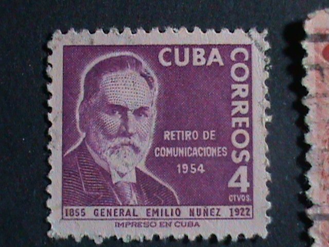 ​CUBA-1954-SC#519//528 10 OVER 70 YEARS OLD CUBA FAMOUS  USED STAMPS-SET-VF