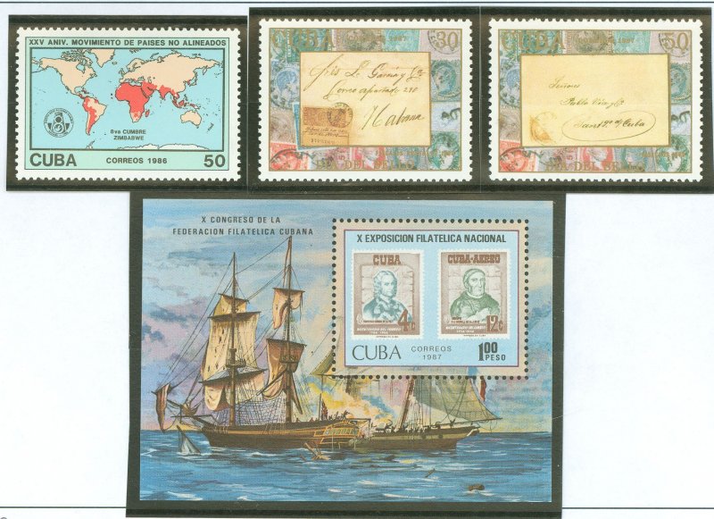 Cuba #2880/2927/2936-2937 Mint (NH) Single (Complete Set) (Stamps On Stamps)