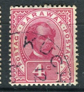 SARAWAK; 1899 early C. Brooke issue fine used 4c. value