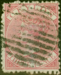 Ceylon 1866 3d Rose SG60 P.12.5 Fine Used