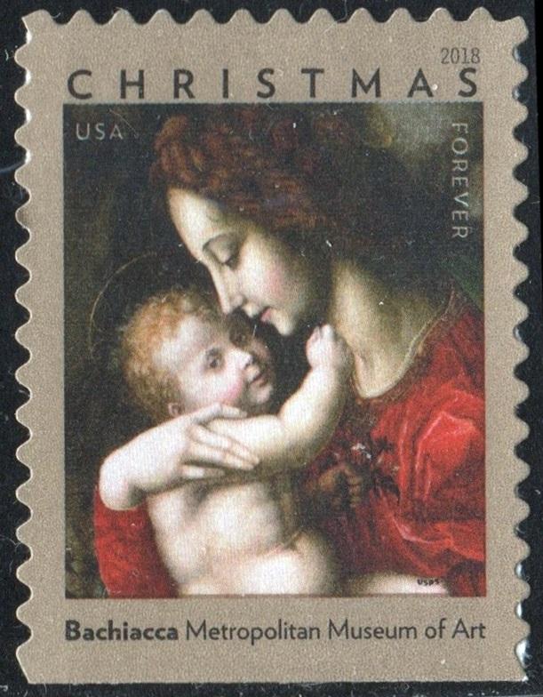 SC#5331 (50¢) Madonna & Child by Bachiacca Booklet Single (2018) SA