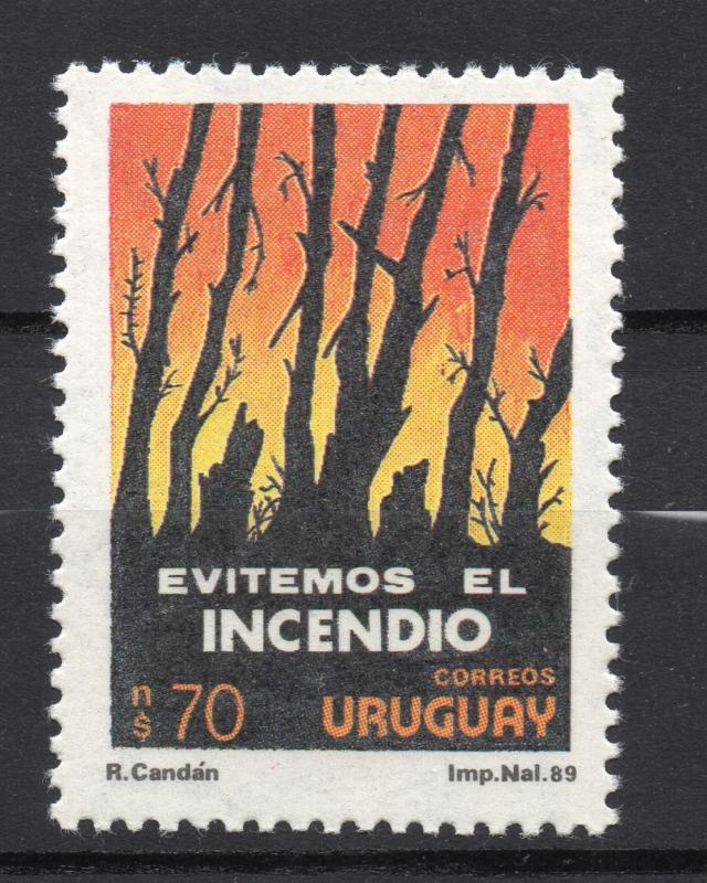 Firecorps disaster Fireman prevent forest fire URUGUAY Sc#1354 MNH STAMP CV$2.00