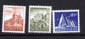 Norway 772-4 MNH Stavanger Cathedral, Rosenkrantz Tower, Church of Tromsdalen