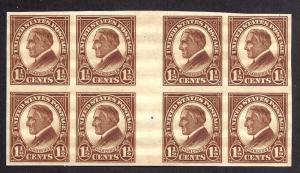 631 Mint,OG,NH... Virtical Gutter Block of 8... SCV $26.00