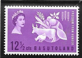 Basutoland  #83 12 1/2c  lilac Freedom from Hunger (MNH) CV $0.50