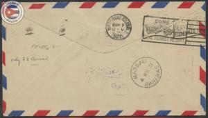 Cuba 1931 First Flight Cover Nuevitas - Miami | Edifil E115| CU11547