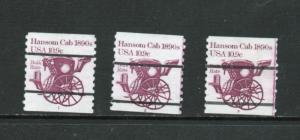 Scott # 1904a  Precanceled  used Coil Plate # 1,  2, & 3