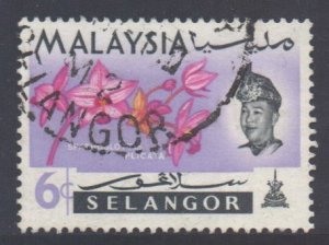 Malaya Selangor Scott 124 - SG139, 1965 6c used