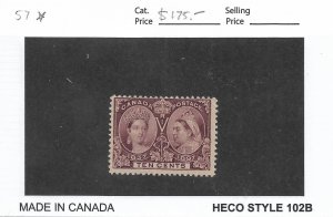 Canada: Sc #57, MH (55107)