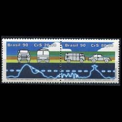 BRAZIL 1990 - Scott# 2245-6 Highway Transport Set of 2 NH
