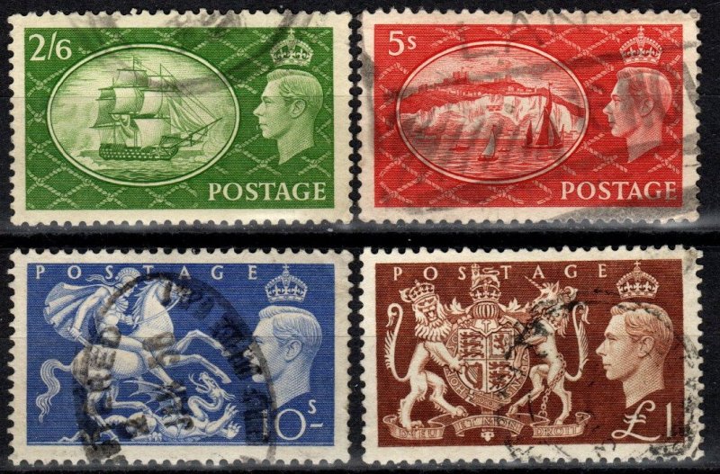 Great Britain #286-9  F-VF  Used CV $25.00  (X220)