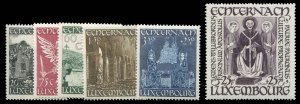 Luxembourg #B137-142 Cat$40, 1947 St. Willibrord, complete set, never hinged