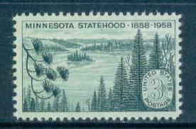 1106 3c Minnesota Fine MNH