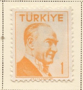 Turkey 1957 Early Issue Fine Mint Hinged 1k. 093067