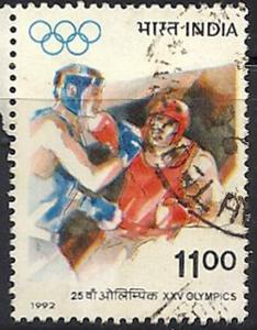 India.1992 used. XXV Olympics stamp featuring boxing. FU....