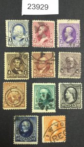 US STAMPS #219-229 USED LOT #23929