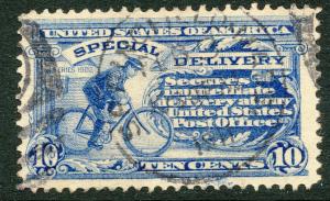 United States #E6 used, Messenger on Bicycle