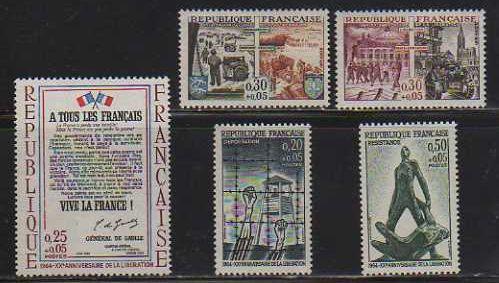 France MNH sc# B377-81 Tank 2012CV $3.55