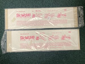 Showgard Stamp Mounts CLEAR #70-3 L 264mm -  10 Strips Group Of 2