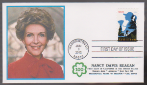 2012 Girl Scouting First Day Cover NANCY REAGAN GSA J130