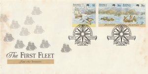 Australia 1987 The First Fleet June 1787 Teneriffe FDC Sc#1025a-b&1026