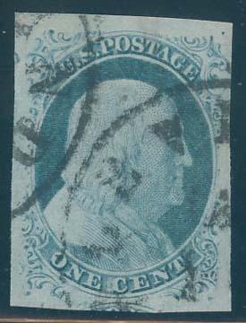 US Scott #9 Used, XF, (90J), PFC