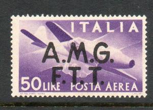 Italy Trieste AMG C6 Air Mail Unused Hinged cv$45 D479